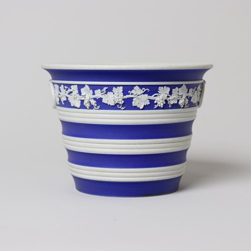 Wedgwood Dark Blue Jasper Cache Pot