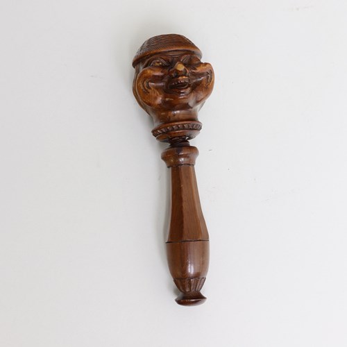 Wooden Nutcracker Carved As A Humorous Face