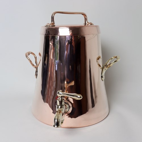 Unusual Shaped French Copper Water Urn