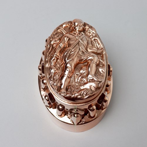 French Copper Mould With A Huntsman To The Top