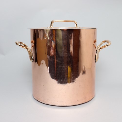 19Th Century French Copper Stockpot