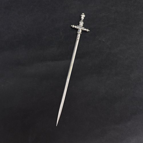 Silver Plated Skewer In The Shape Of A Sword