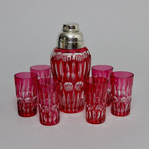 Val St. Lambert Crystal Cocktail Set