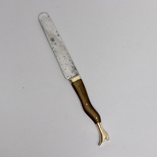 French Steel Knife With Boot Shaped Handle