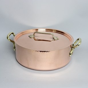 Large French Copper Casserole By Vi...