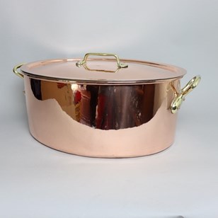 Huge Belgian Copper Casserole By H....
