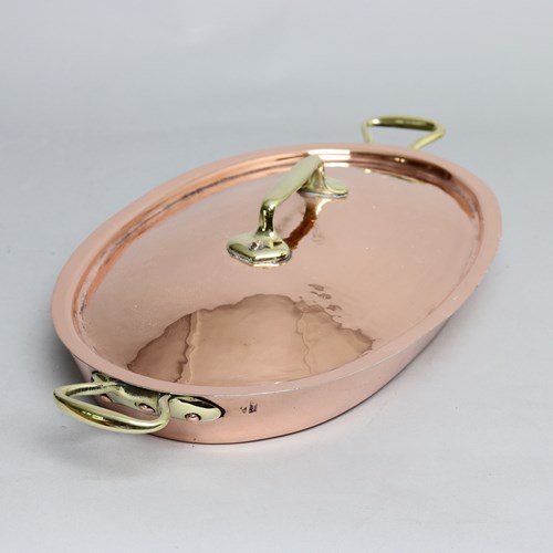 Belgian Copper Lidded Gratin Dish