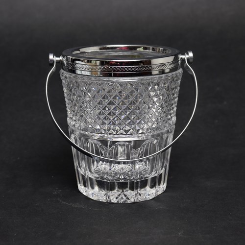 French Moulded Glass Ice Bucket