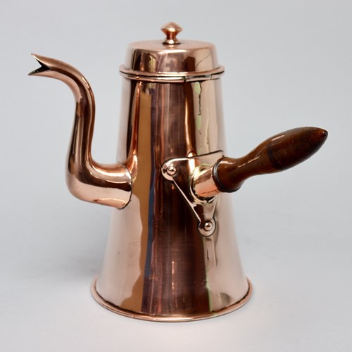 19Th Century English Copper Coffee Pot