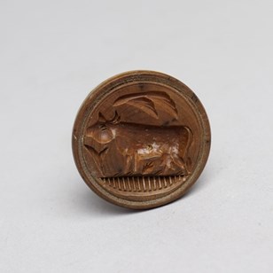 Very Small Butter Print Carved With...