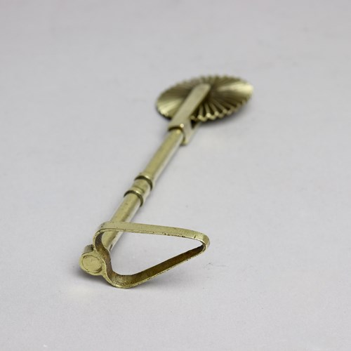 Large Brass Pastry Tool With Heart Shaped Cutter