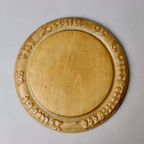 Sycamore Breadboard Carved With Rare Motto