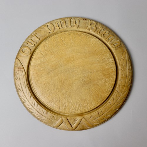 Beechwood Breadboard Carved With "Our Daily Bread"