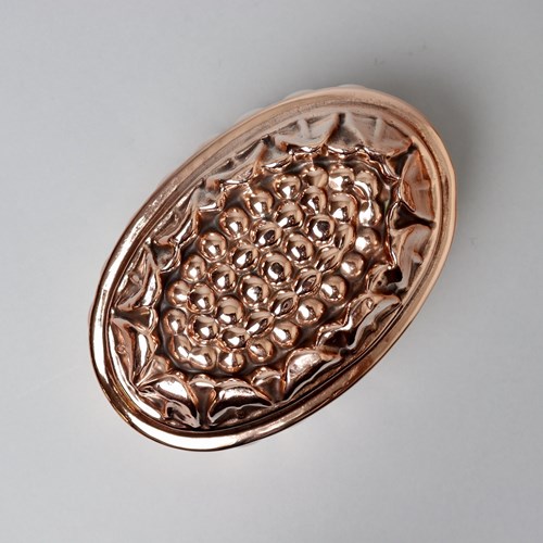 Copper Jelly Mould With Sunflower To Top