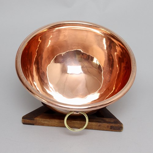 Small, 19Th Century, French Copper Egg Whisking Bowl