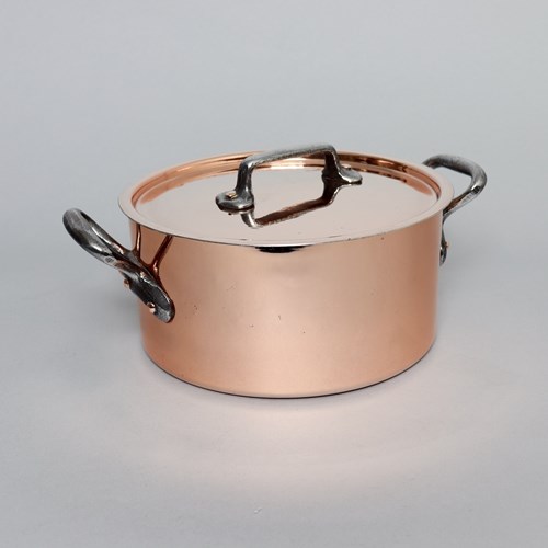 Small, Late 19Th Century, French Copper Casserole