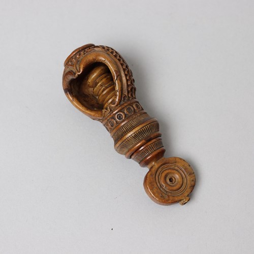 19Th Century Nutcracker Carved From A Coquilla Nut