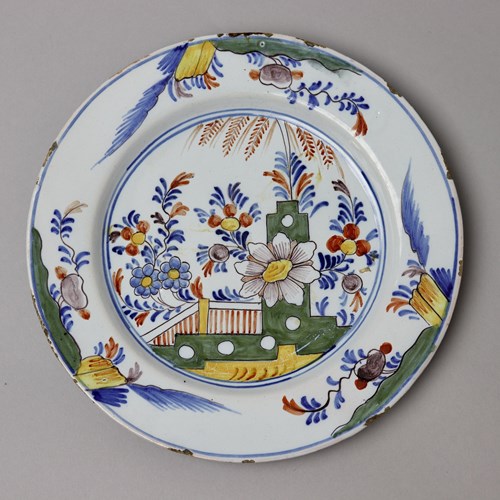 Lovely Quality, 18Th Century, Dutch Delft Plate