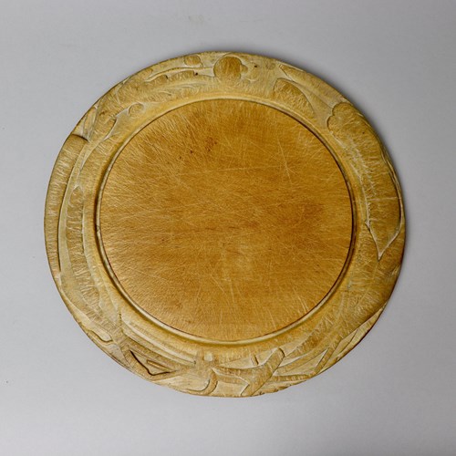 Sycamore Breadboard Carved With A Sickle And A Scythe