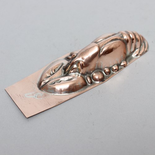 Miniature Copper Mould In The Shape Of A Crayfish