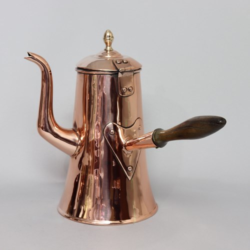 19Th Century, English Copper Coffee Pot
