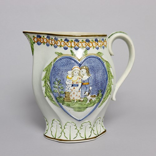 Large, 18Th Century, Pratt Ware Jug