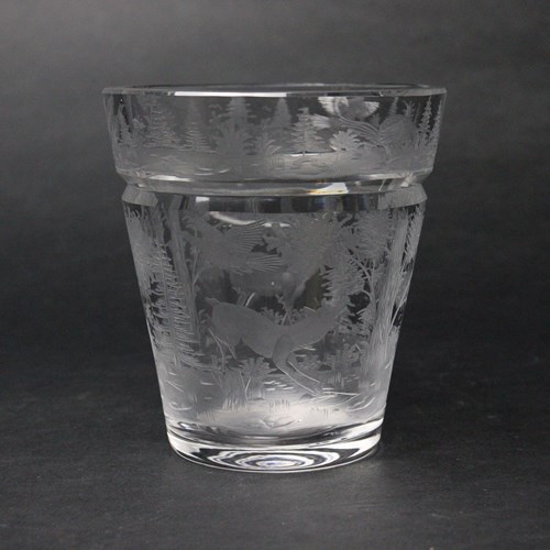 Engraved, 19Th Century, French Crystal Ice Bucket