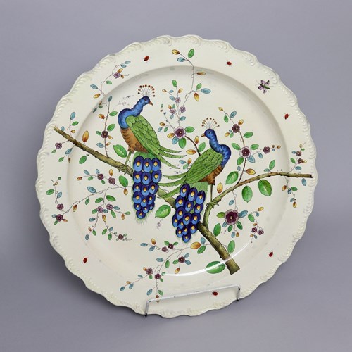 Rare Dutch Decorated, English Creamware Charger