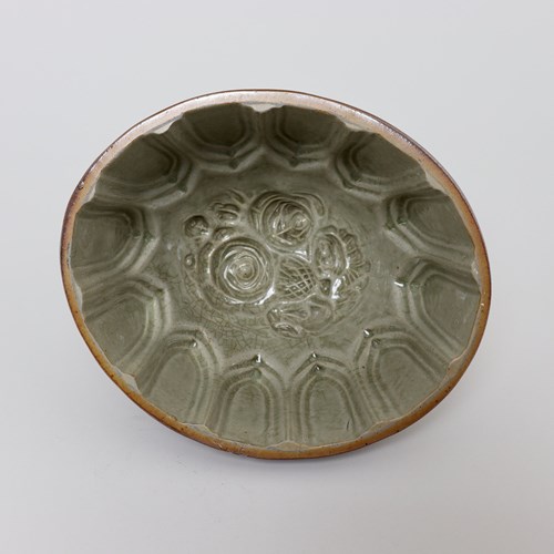Large Brown Saltglaze Jelly Mould