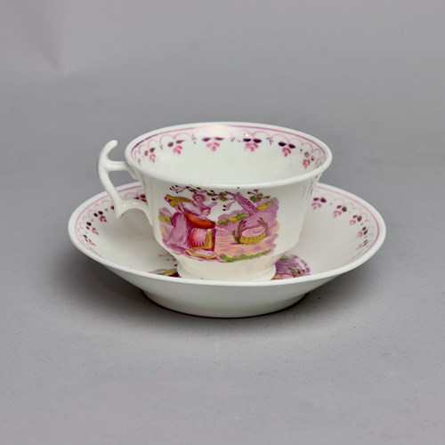Early 19Th Century Transfer Printed Cup & Saucer