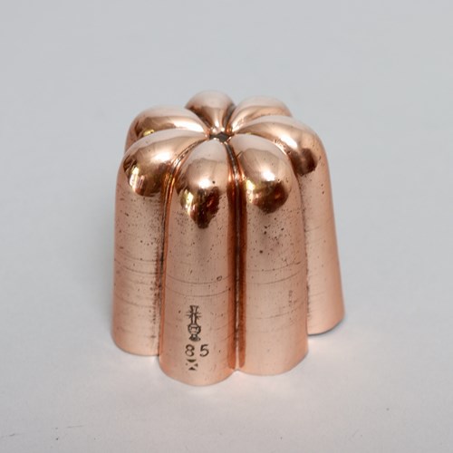Small, Fluted Copper Mould By Benhams