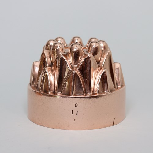 French Copper Mould With Stylised Leaf Design