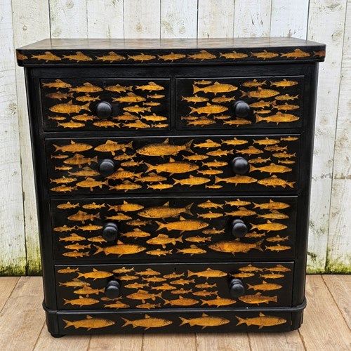 Victorian Chest With Fish