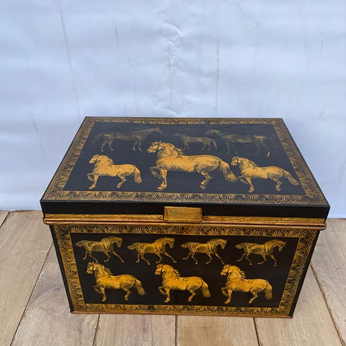 Horses On A Deed Box