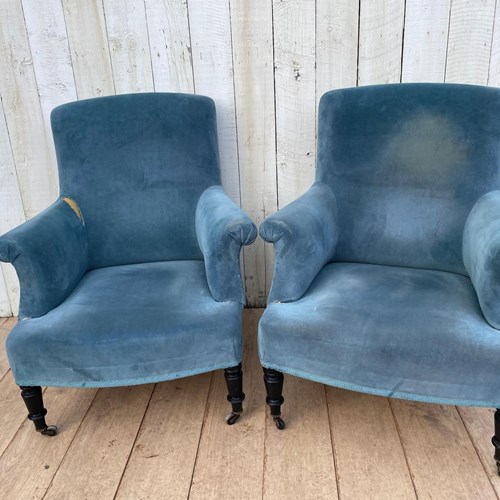 Pair Of Antique French Armchairs