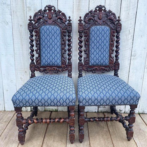 Jacobean Style Hall Chairs