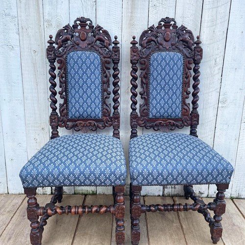 Jacobean Style Hall Chairs