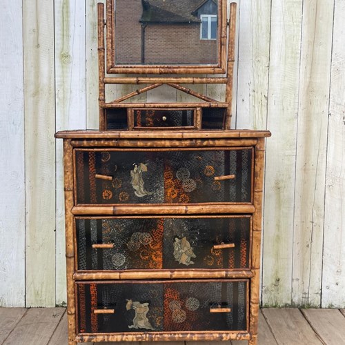 Victorian Bamboo Dressing Table 