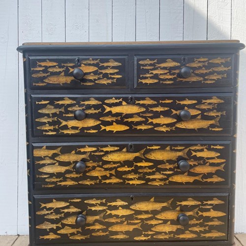 Fish On A Chest Of Drawers