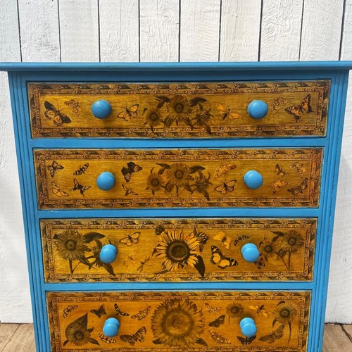 Sunflowers On A Chest Of Drawers