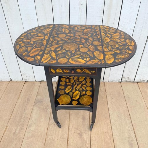 Decorated Drop Leaf Trolley