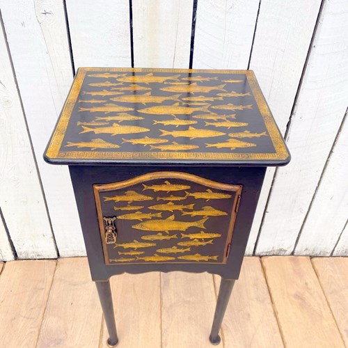 Edwardian Decorated Bedside