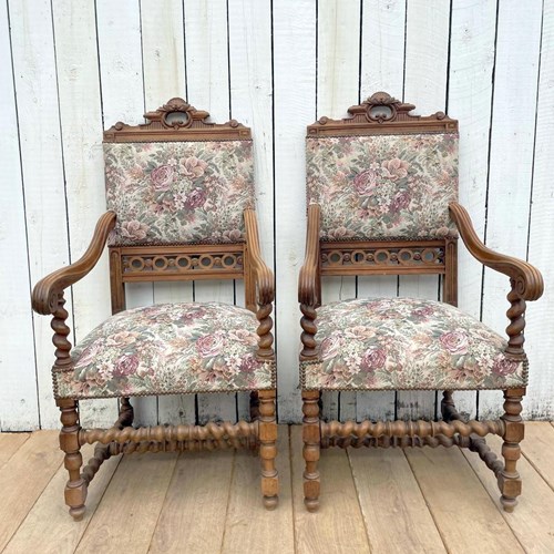 Pair Of French Carver Chairs