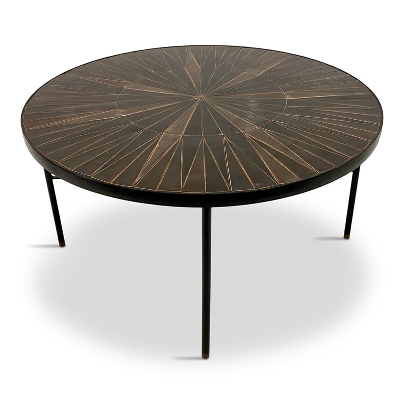 1960S Sunburst Tile Top Coffee Table-august-interiors-1960s-tile-top-table-with-brass-feetjpg-main-638131969408295928.jpg