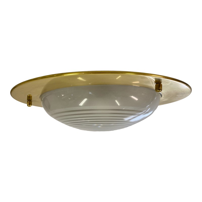 1970S Brass And Glass Ceiling Mounted Light-august-interiors-1970s-brass-and-glassitalian-ceiling-mounted-light-main-638189076184371743.jpg