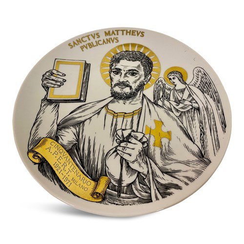 Saint Matthew Ceramic Plate By Fornasetti