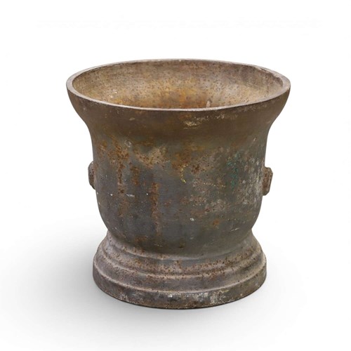 19Th C French Cast Iron Chateau Kitchen Or Apothecary Mortar