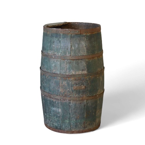 Fantastic 19Th Century Grain Barrel