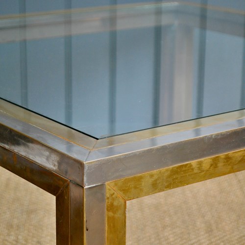 French Chrome & Brass Coffee Table No.2