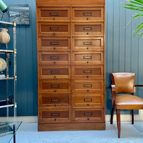 French Oak Notaire's Cabinet